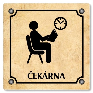 Čekárna, 80x80mm, pergamen, Kansas
